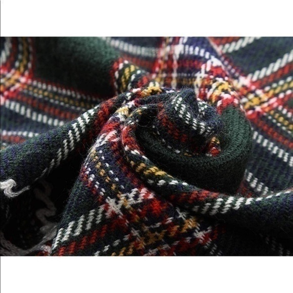 Plaid Oversized Chunky Soft Blanket Scarf - Picture 4 of 9